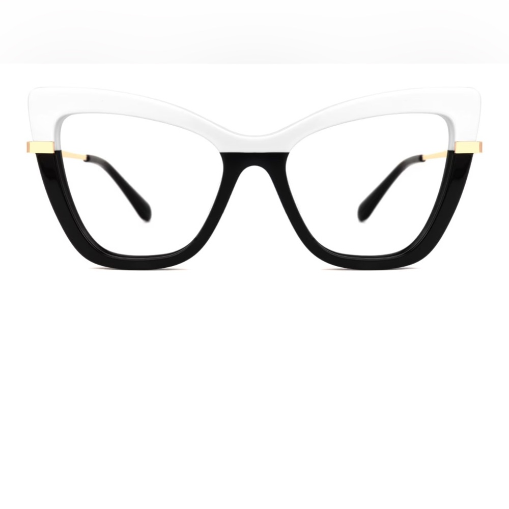 Eyeglass frames - Cat eye black and white